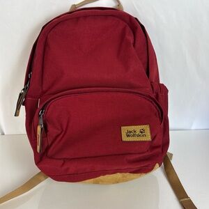 Jack Wolfskin Crowley Small Backpack Red & Suede Lagenlook Gorpcore